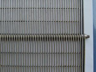 Straight Running Stainless Steel 304/316 Wire Ring Belt, 50mm rod pitch, 2.5mm