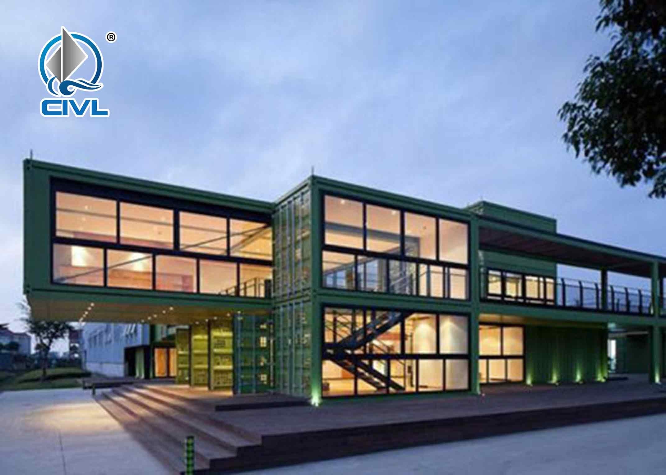Oil Station Construct Material Prefab Container Homes With Homelife Equipments