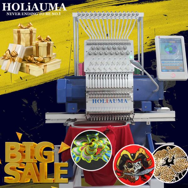 Low price high speed single head cap tshirt flat 3d embroidery machine 10 year