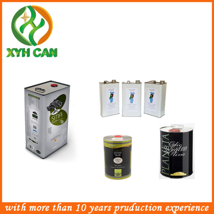 Tin Cans for 5L Olive Oil Rectangle Tin Cans Food Grade Custom Logo ROHS Certification