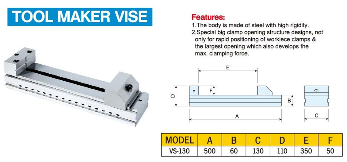 VS SPECIAL VICE FOR GRINDING WORK