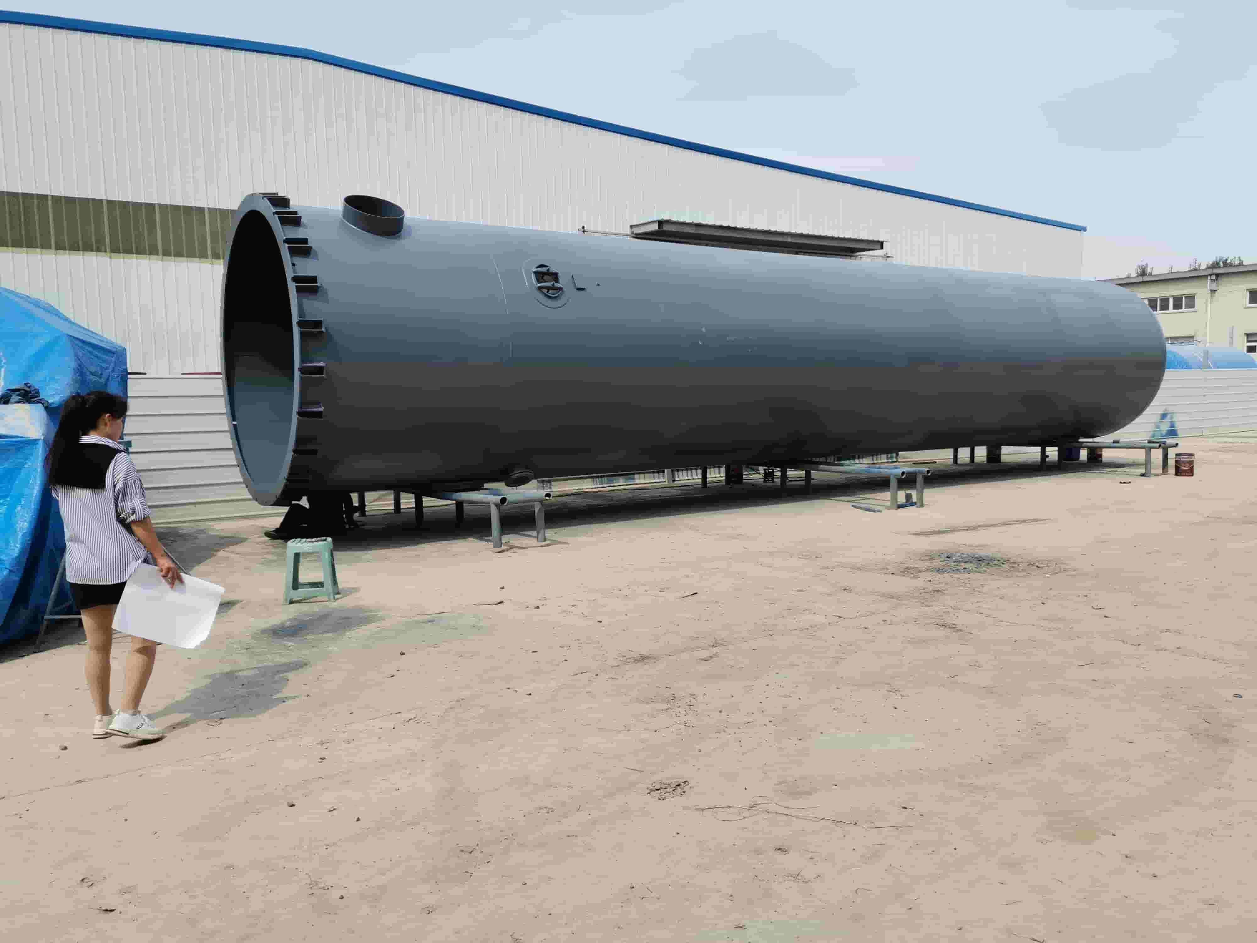 Sanitary Distribution Air Compressed Air Receiver Tanks Horizontal Tank PED Certified