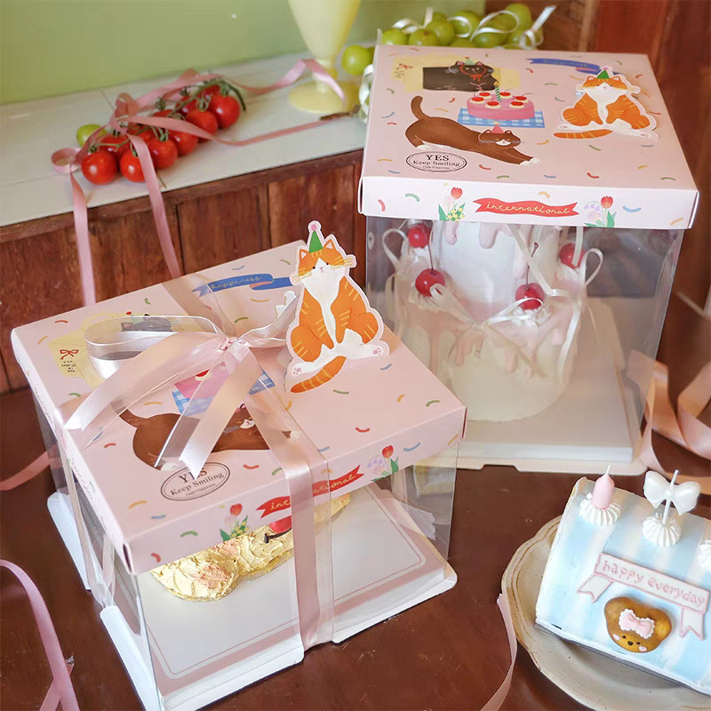 Customizable Large Cake Boxes with Matt Lamination and Offset Printing Packaging