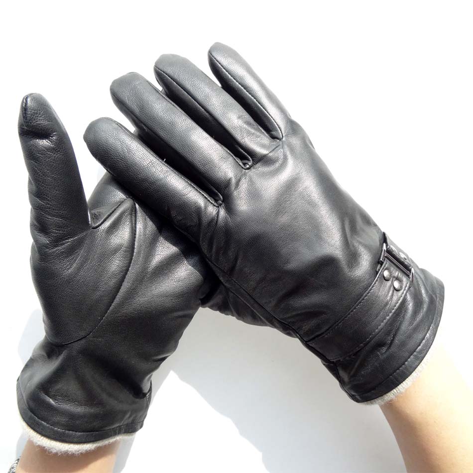 High quality mens leather gloves winter