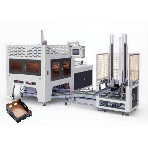 Automatic Corrugated Carton Fruit Box Adhesive Folding Machine With Collect Box