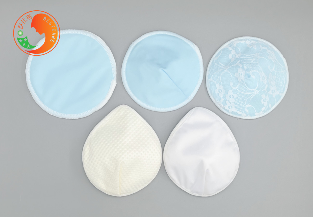 Silicone Dots Washable Breast Pads Bowl Shape Anti Slip Reusable Nursing Pads