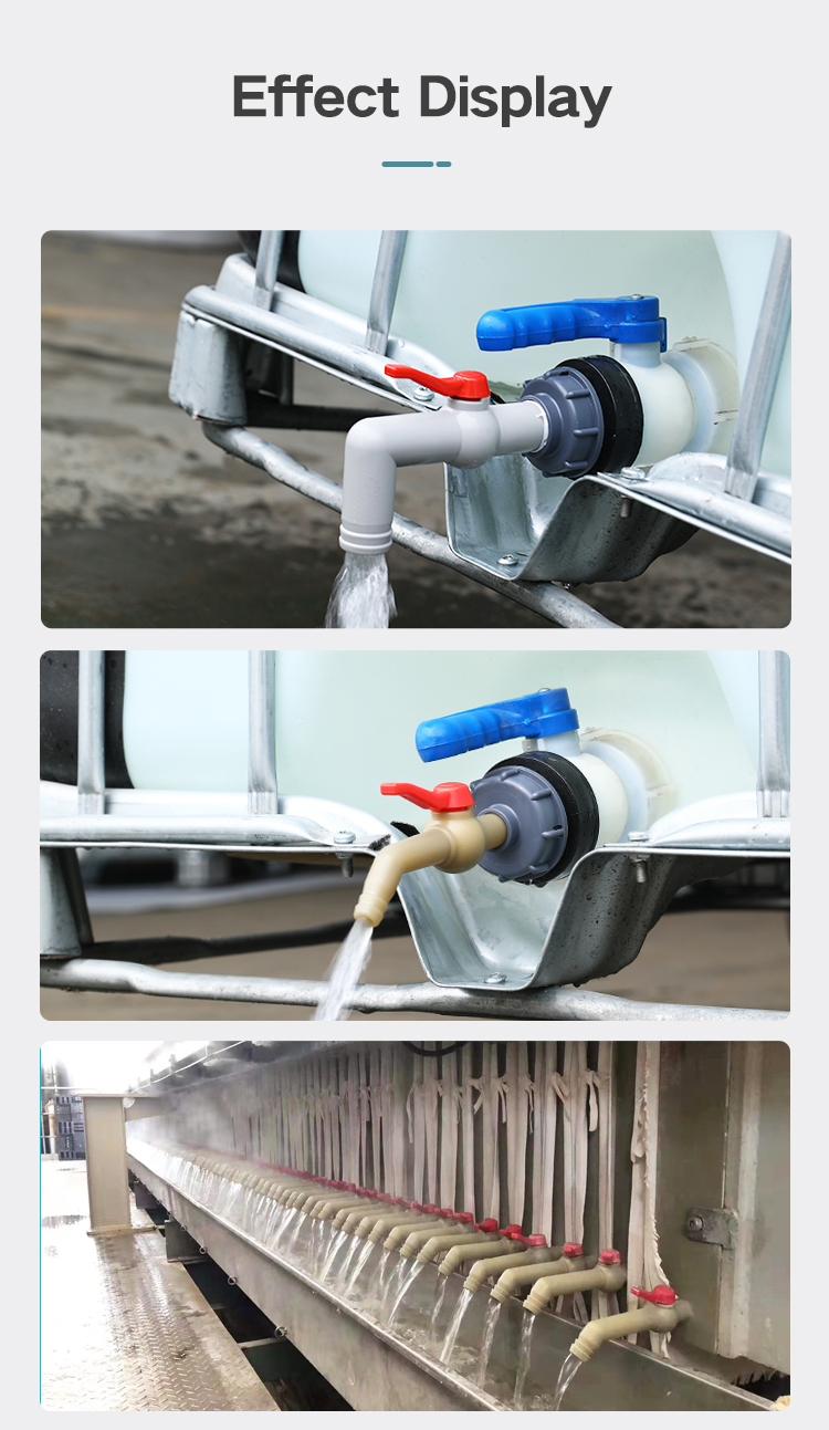 Easy-to- Farm Irrigation Plastic Valve for IBC Tank 1/2" 3/4" 1" Inch Manual Operation