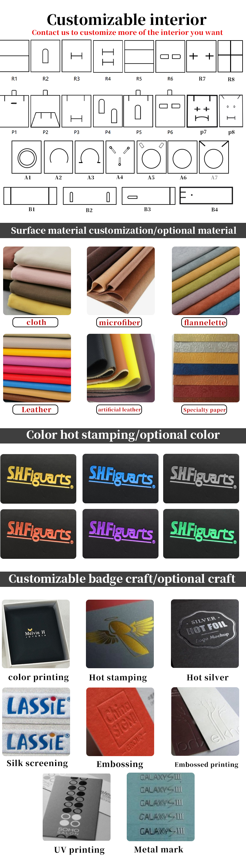Red PU Leather Jewelry Box for Rings and Sets Customized Hanhong Design Iron Material