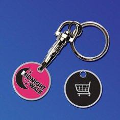 Nickel / Black Nickel Custom promotion metal keyring with key rings