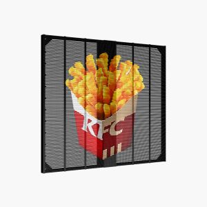 China Full Color Outdoor Transparent Led Grilles Curtain Display Screen with SMD1921 Component and Aluminum Cabinet Material on sale
