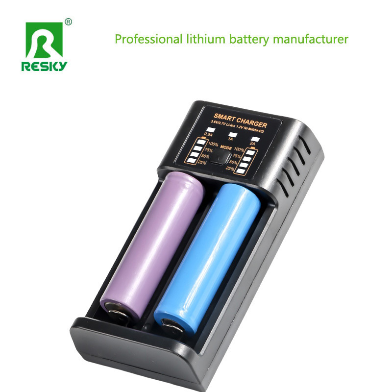 USB Rechargeable Battery Charger 4.2V 500mA 1A 2A For 18650 26650 21700 14500