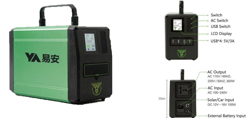 220V 50Hz Outdoor Solar Power Station 500Wh Solar Generator With Lithium Iron Phosphate Battery