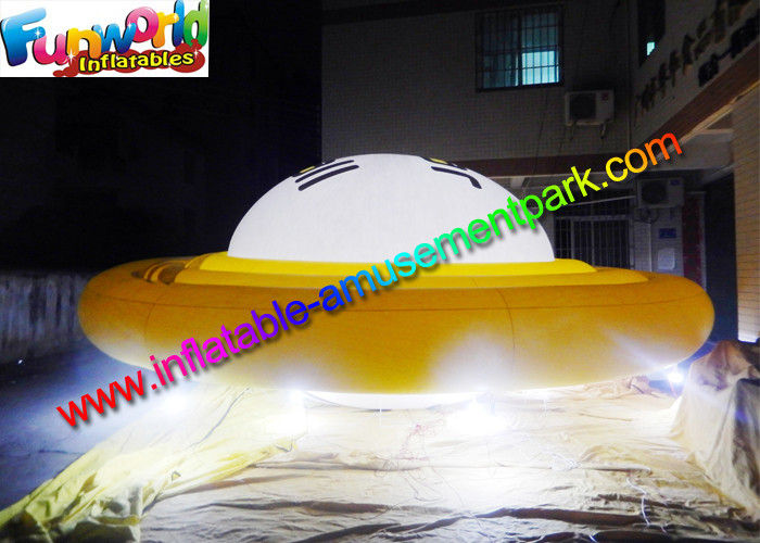 Advertising Inflatables UFO Helium Balloon With LED Lighting Decoration