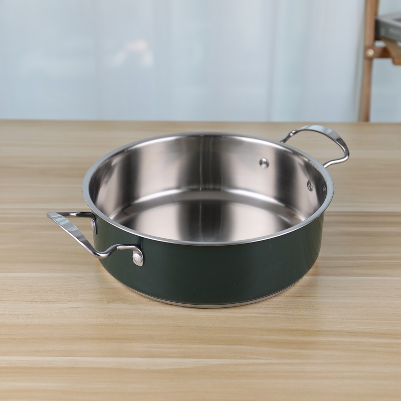 Nonstick 201 cookware food warm cooking 24cm hot pot stainless steel soup pot
