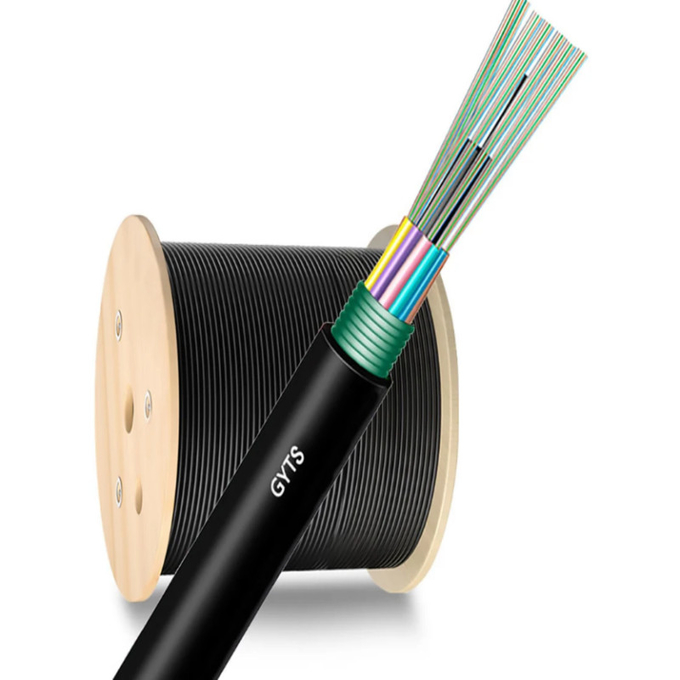 PSP Flexibility 24Cores Outdoor GYTS G652D Fiber Optic Cable For Aerial
