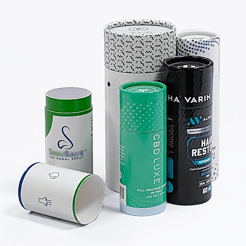 Recycled Paper Mailing Tube Boxes Packaging Custom Round Candle Boxes