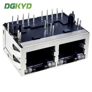 RJ45 Network Connector Dual Port 100Mbps Integrated Interface 30U DGKYD212B002FG