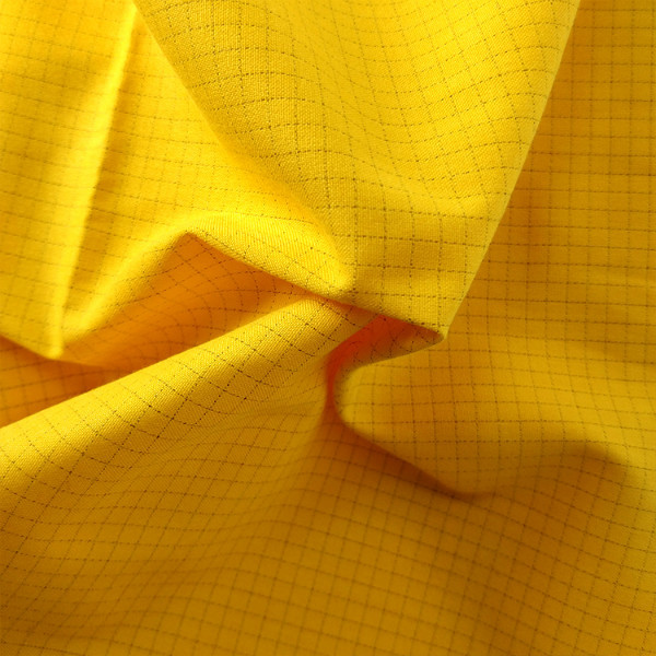 4mm Grid Cotton Polyester Carbon Woven Anti Static T C Fabric