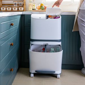 18L/36L Custom Recycle Dustbin Garbage Can Dust Bin With Wheel