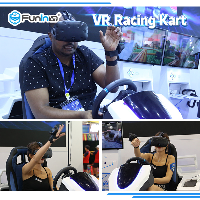 220V Kids / Children 9D VR Simulator VR Racing Karting Car 360 Degree