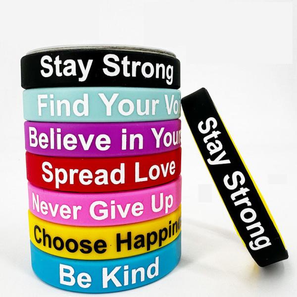 Length 20cm-25cm Printed Silicone Bracelets for Soccer Ball Game Festival