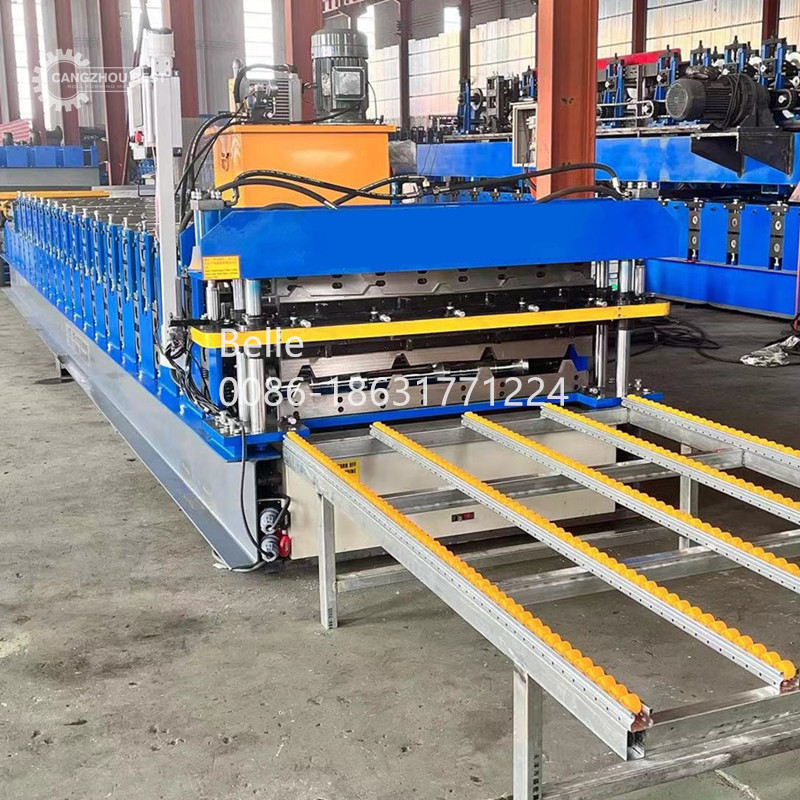 Color Steel TR4 TR5 Trapezoidal Sheet Roll Forming Machine 3kw