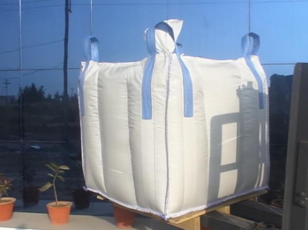 2 ton 4-panel baffle big Q bag , Sand / Flour / Rice Flexible FIBC Jumbo Bags