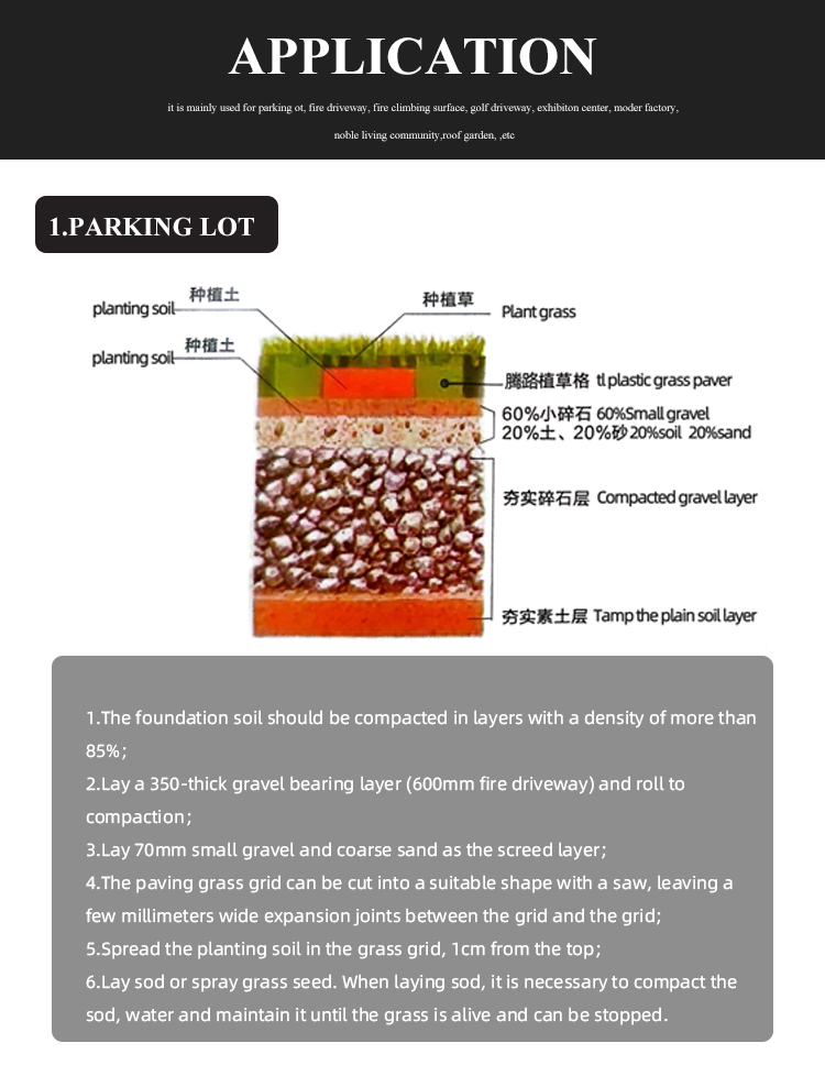 Diamond Grid Gravel Grid System Form Grass Paver with CE/ISO9001/ISO14001 Certificate