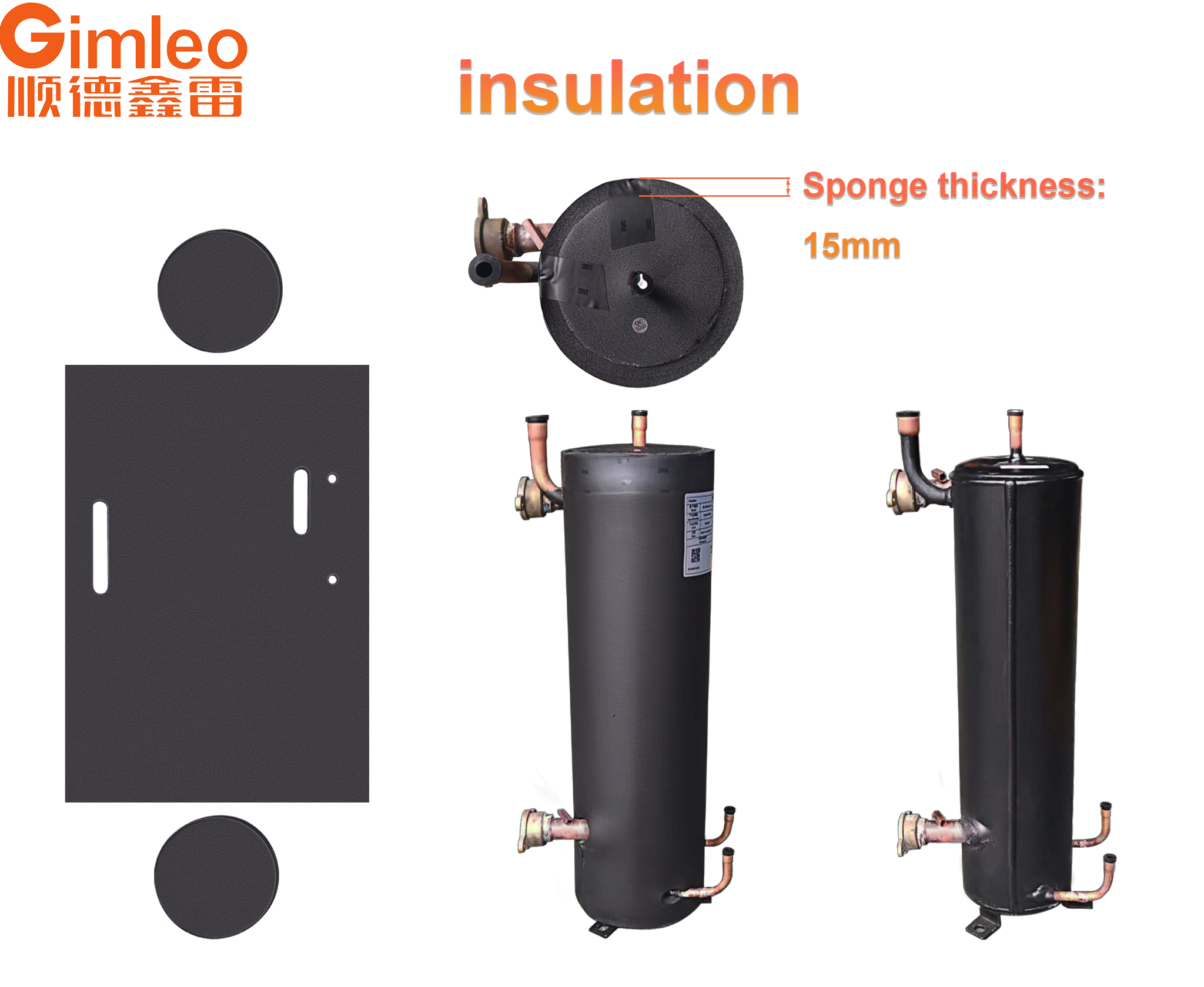 160mm Steel Shell Air Source Heat Exchanger High Pressure For Water Heating TKA RAH03-CME
