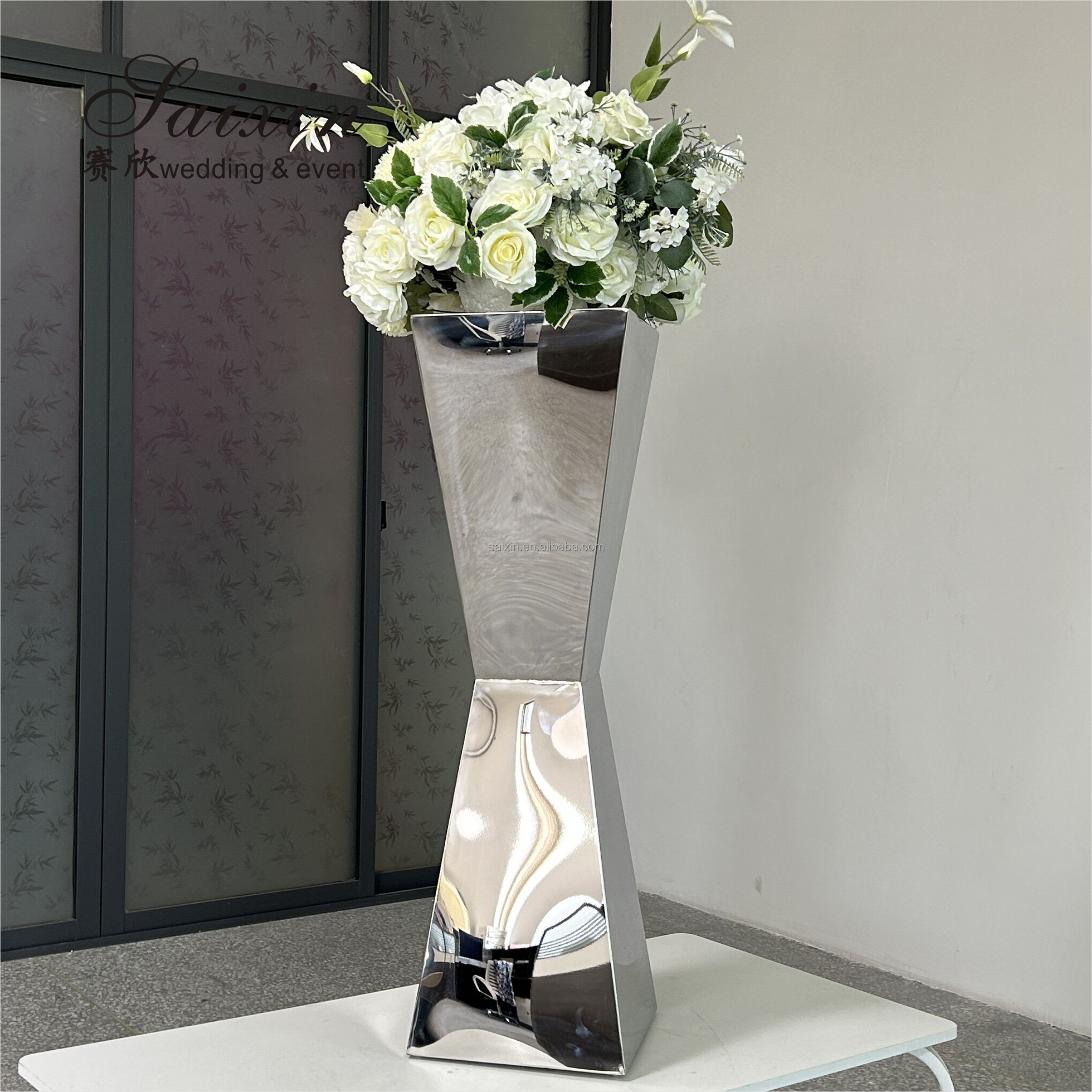 Diy Wedding Flower Stand Decor Gold Stainless Steel Flower Pot Stand Rack