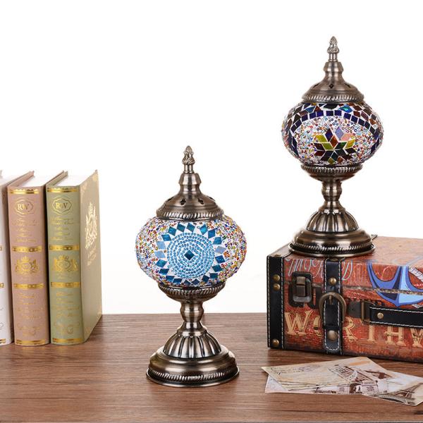 Coffee Bar Living Room Bedside Indoor Handmade Glass Lighting Turkish Desk Lamp