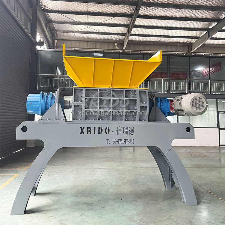 Two Shaft E Waste Scrap Metal Crusher Plastic Shredder Recycling Machine for Sale