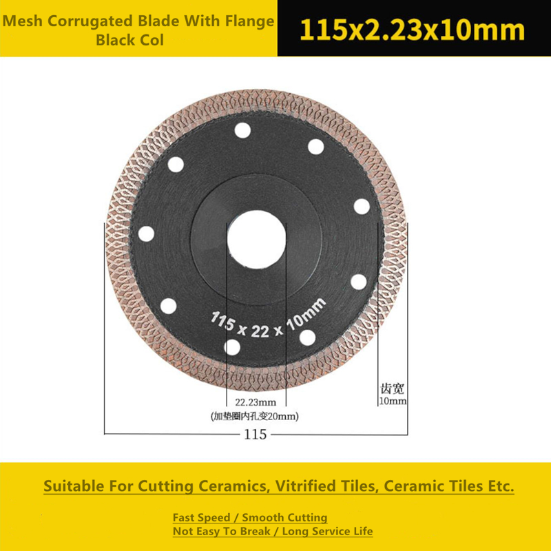Ceramics 115mm Diamond Cutting Disc , 1.6mm Wet Dry Diamond Blade