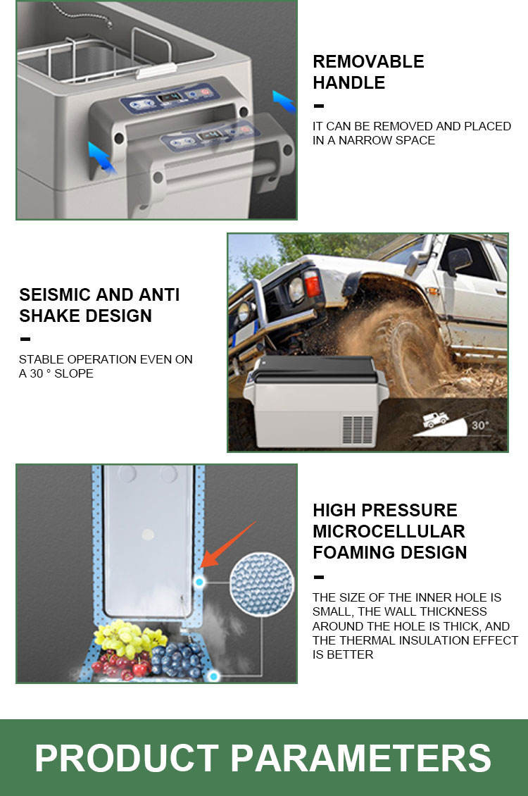 13.7kg Portable Camping Cookware Camping Fridge Freezer For Car