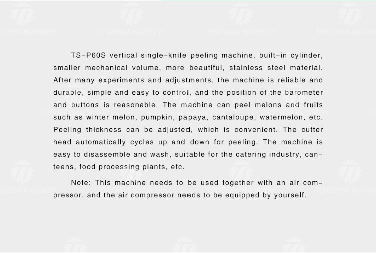 1.0KW 90KG Vertical single knife peeling machine pumpkin wax gourd peeling machine stainless steel vertical fruit