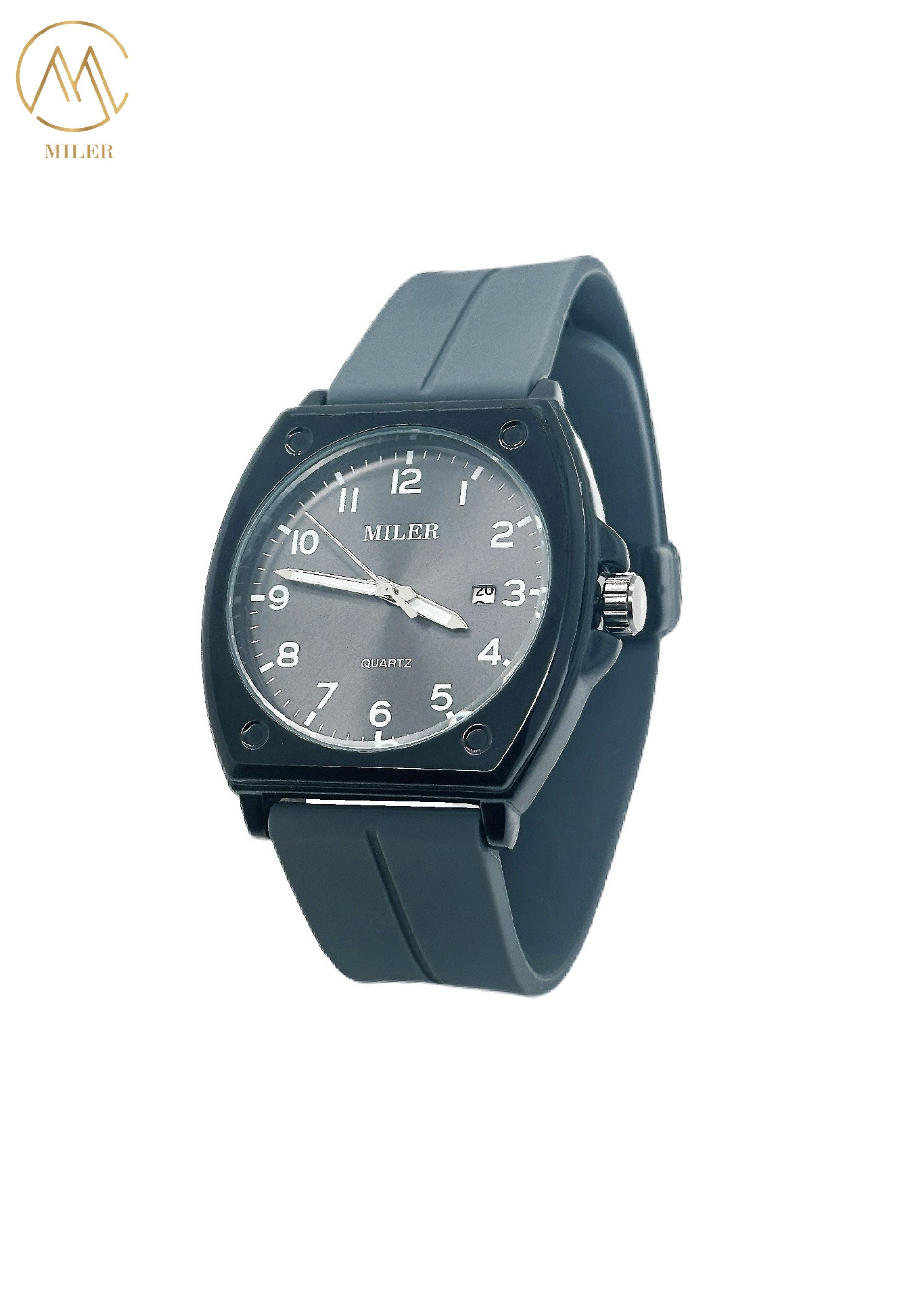Hot Saling Simple Classic Casual Black Bezel Quartz Wristatch With Silicone Strap