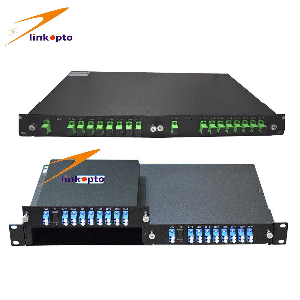 Compact Design Cwdm Multiplexer , 16 Channel Multiplexer With Monitor Pot