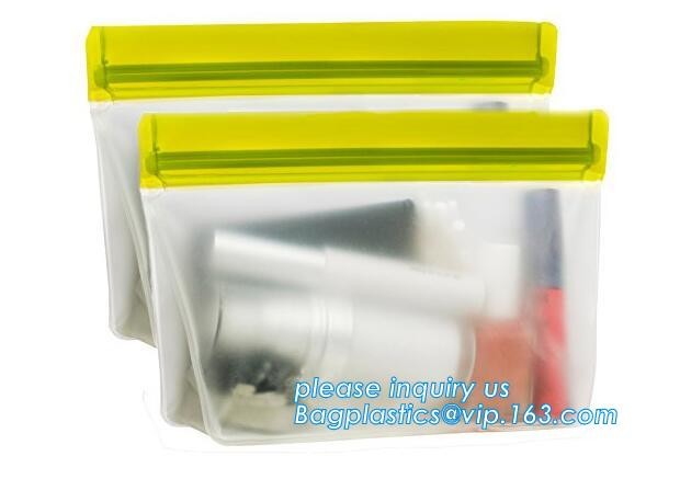 Food Grade Leakproof Fresh Large Zipper Freezer Reusable Silicone Food Preservation Storage Bags With bagplastic