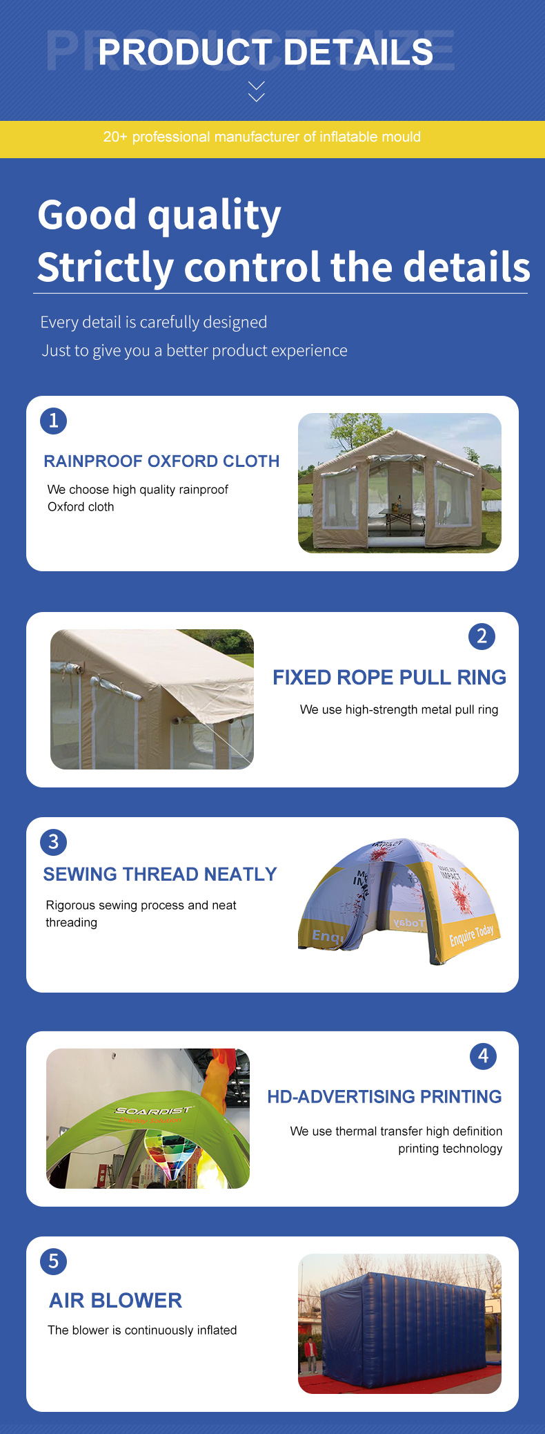 Camping Inflatable Air Tent Oxford Cloth Outdoor Inflatable Tent