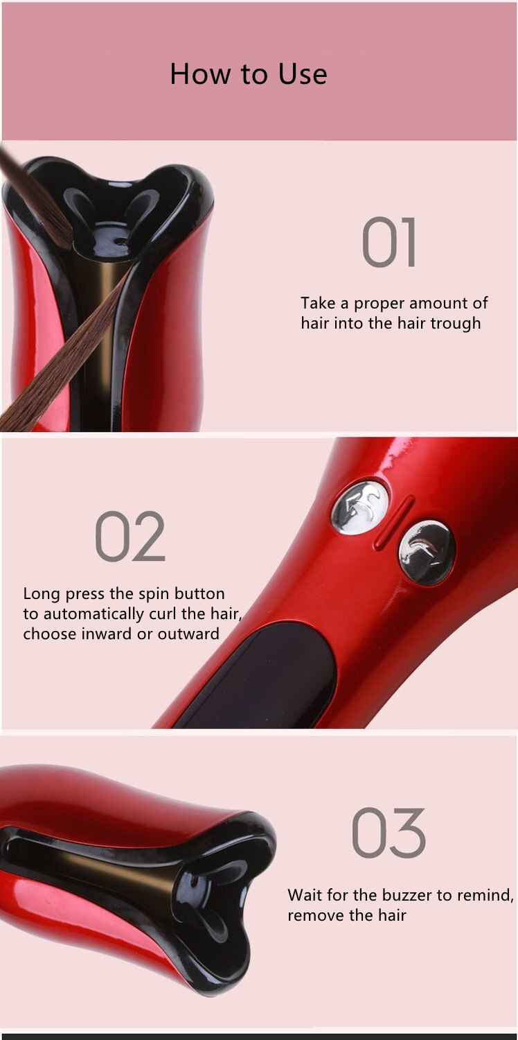 CE 30 Min Women Auto Rotating Ceramic Hair Curler
