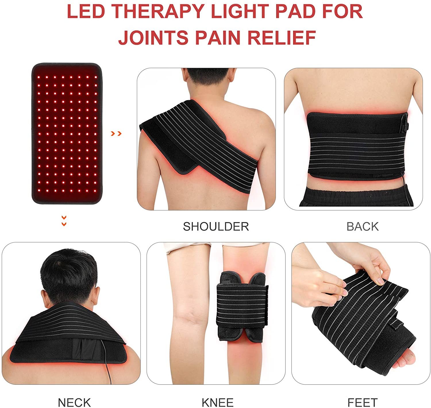 FCC DC12V Infrared Red Light Therapy Belt For Pain Relief