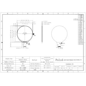 Polcd 4 inch Round Circular TFT Display 720x720 MIPI interface 30 Pins ST7703