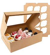 Small Treats White Bakery Cookie Boxes with Window 4x4x2.5 Inches Customized Packaging