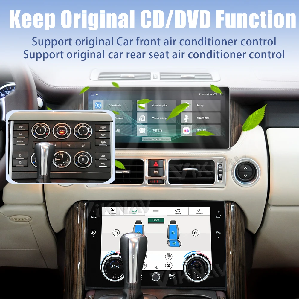 10.4 Inch Air Condition Board For Land Rover Range Rover V8 2002-2012 Air Conditioning Climate Panel Day And Night Mode
