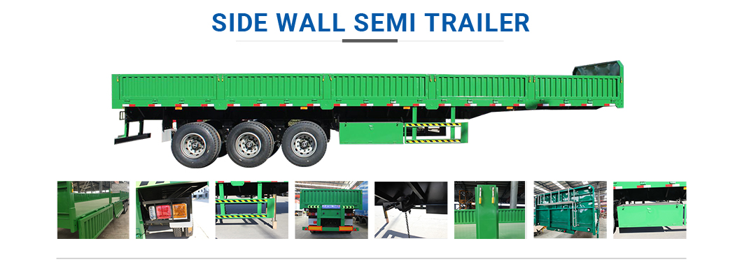 Sturdy AOTONG Cargo Board Semi Trailer with Side Tailgate and Durable Mechanical Parts