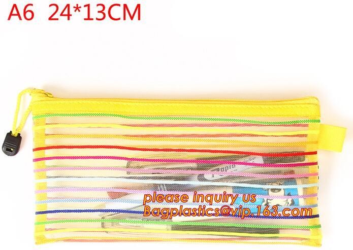 pvc Zip lockkk document file bag,Three-dimensional PVC Document Bag File Zipper Bag with Front Label Pocket bagplastics pac