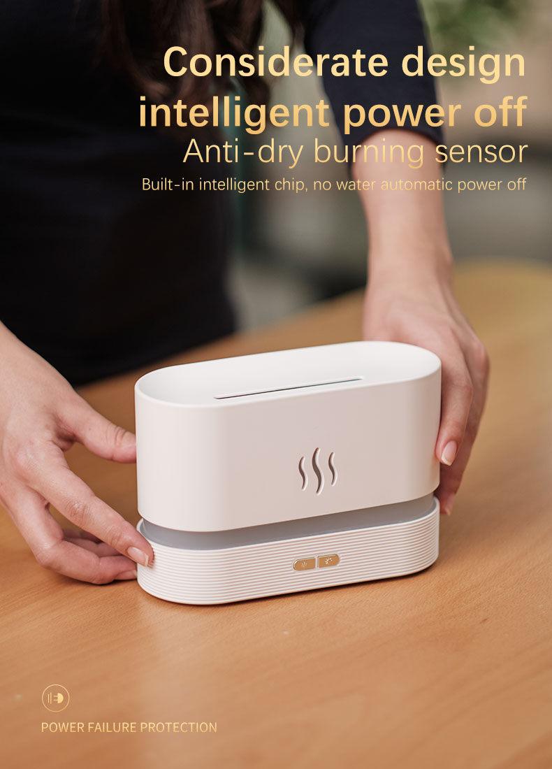 Homefish OEM Humificador Difusor De Aromas 180Ml Diffuser Simulation Flame Humidifier Ultrasonic Mist Air Humidifier Aroma