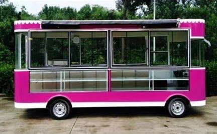 Field Maintenance and Repair Service Red Vintage Ice Cream Snack Car Bbq Mobile Food Truck