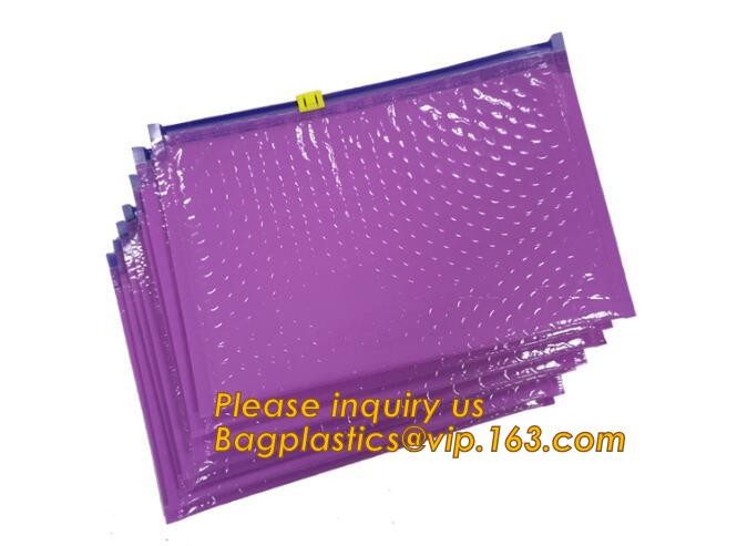 air mail metallic holographi rose gold bubble padded mailer / Zip lockkk bubble bag/ slider bubble bag,Holographic Factory