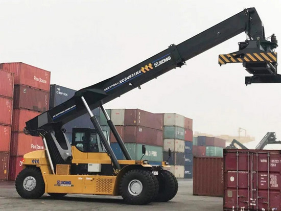 45 Tons Transport Container Reach Stacker Anti Rollover Rotating Telescopic Handler